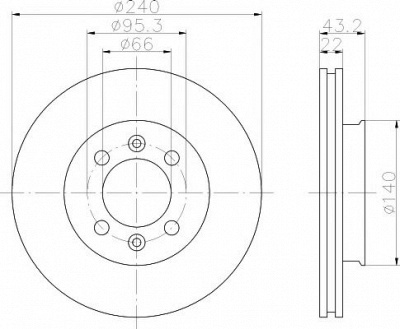 HELLA PAGID 8dd355101901 -  Тормозной диск